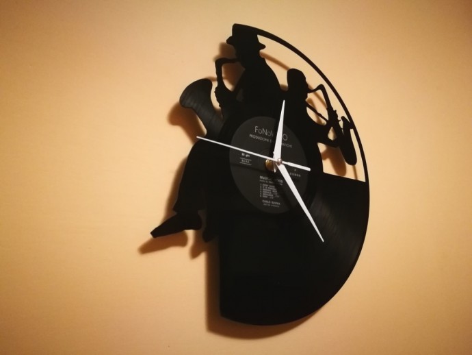 Скачать dxf - Часы из виниловых пластинок часы из пластинки часы
