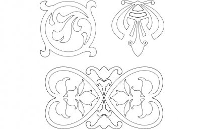 Скачать dxf - Орнамент трафарет шаблоны для выпиливания шаблоны орнаментов трафареты