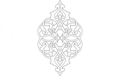 Скачать dxf - Орнамент раскраска арабеска орнамент раскраска узор трафарет орнамент