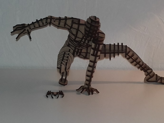 Скачать dxf - Лего модель тиранозавра паук макет для лазерной резки