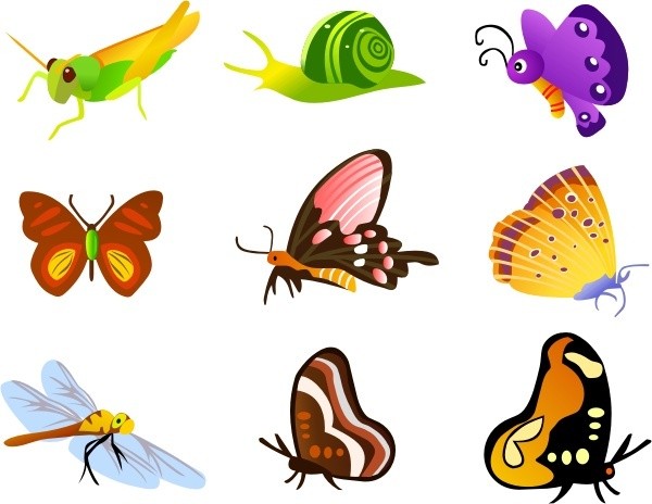 Бабочки векторные вектор бабочка бабочки бабочка клипарт насекомые бабочки