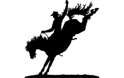 Скачать dxf - Родео силуэт силуэт силуэт лошади рисунок ковбои на