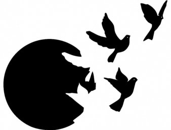 Скачать dxf - Птицы на стену трафареты для вырезки птицы для