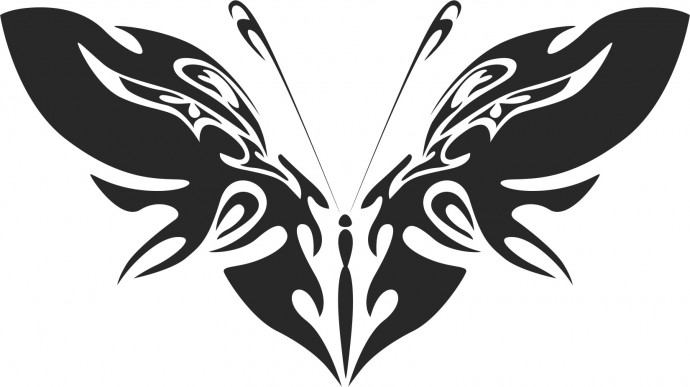 Бабочка трайбл бабочка бабочка силуэт графика бабочка рисунок