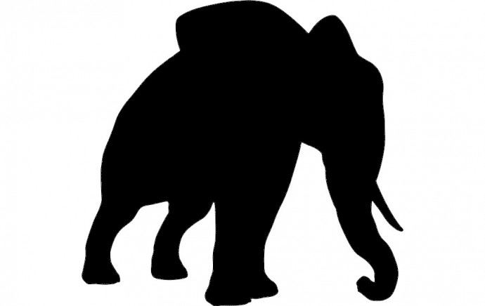 Скачать dxf - Черный силуэт слона слон силуэт вектор силуэт слона