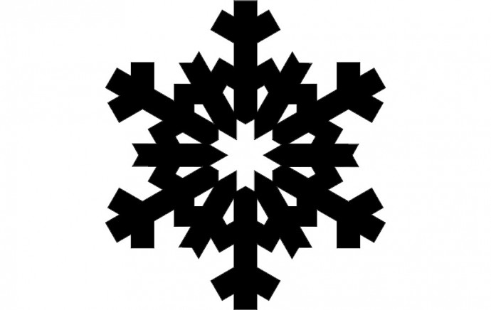 Скачать dxf - Снежинка трафарет иконка снежинка снежинка силуэт символ снежинка