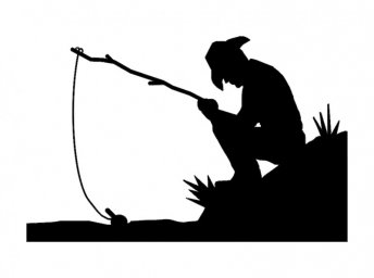 Скачать dxf - Силуэт рыбака силуэт рыбака с удочкой рисунок силуэт