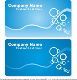 Визитка море фон векторный шаблоны логотипов шаблон визитной карточки свободный