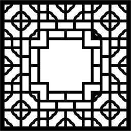 Скачать dxf - Китайский орнамент квадрат квадратный орнамент квадратные узоры геометрические