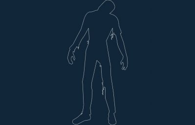 Скачать dxf - Контур тела человек человек контур тело силуэт человеческого