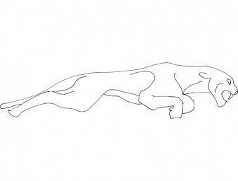 Скачать dxf - Рисунок эскизы животных наброски рисунки животных шаблоны животных
