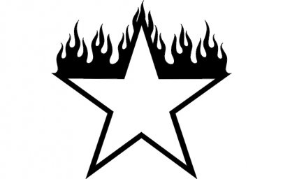 Скачать dxf - Звезда контур звезды звезда черно белая звезда символ
