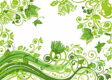 Зеленый узор зеленые узоры на белом фоне растительный узор растительный орнамент 667