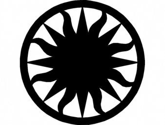 Скачать dxf - Черное солнце иконка солнце свг колесо знак иконка