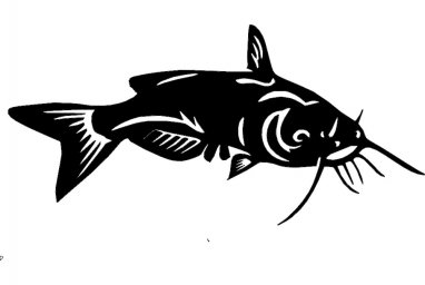 Скачать dxf - Силуэт рыбы векторное изображение сома рыбы силуэт рыбы