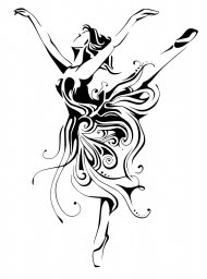 Тату балерина графика тату танцы эскизы эскизы тату танцы женские