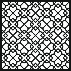 Скачать dxf - Марокканская решетка узоры трафарет черно белый арабский орнамент