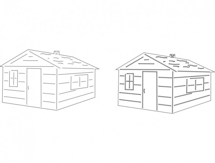 Скачать dxf - Хозяйственные постройки чертеж дачного сарая