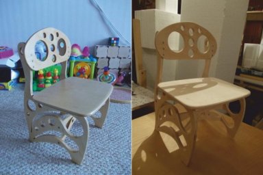 Скачать dxf - Детский стол и стул из фанеры детский стульчик