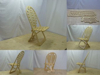Скачать dxf - Плетеное кресло резное стул из фанеры стул сборный