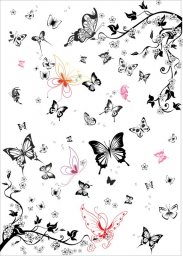 Бабочки и цветы на черно-белом фоне бабочки векторные фон бабочки