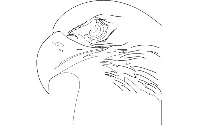 Скачать dxf - Рисунок рисунки рисунки орла карандашом легкие раскраски для