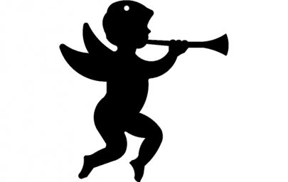 Скачать dxf - Силуэт купидона черный силуэт амура со стрелой ангела