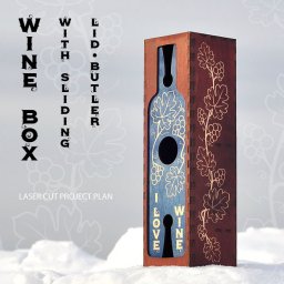 Скачать dxf - Коробка для вина упаковка для бутылки коробка для