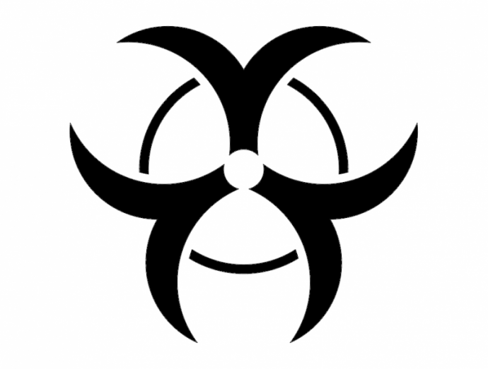 Скачать dxf - Символ биологической опасности знак биологической опасности значок биологической
