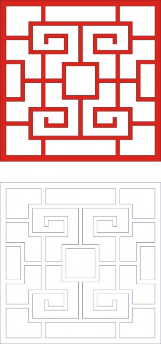 Китайский орнамент квадрат квадратный орнамент китайский лабиринт сверху китайский орнамент