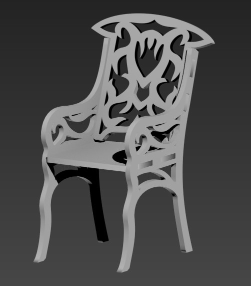 Скачать dxf - Резное кресло резные стулья из фанеры мебель стулья