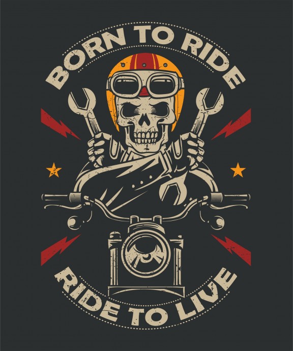 Эмблемы байкеров футболки born to ride biker принты байкеры