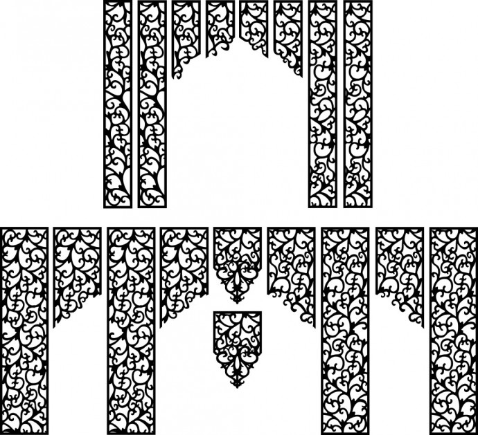 Орнамент для лазерной резки ажурные ламбрекены трафареты орнамент арка орнамент