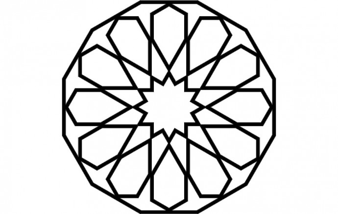 Скачать dxf - Геометрические узоры геометрическая мандала мандала геометрия узор арабеска