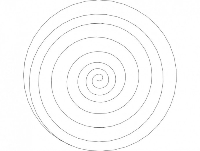 Скачать dxf - Спираль трафарет спираль рисунок шаблон спиралька шаблон для