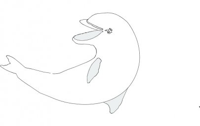 Скачать dxf - Дельфин карандашом для детей дельфин рисунок карандашом дельфин