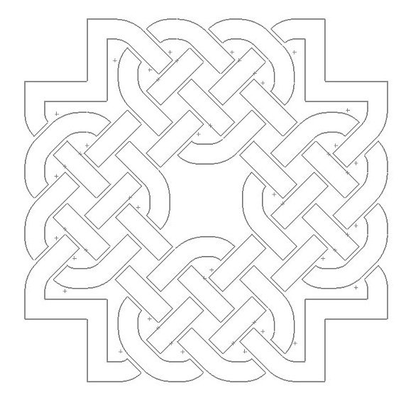 Скачать dxf - Кельтский орнамент лабиринт кельтский орнамент плетенка вектор кельтские