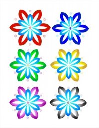 Цветы вырезать разноцветные цветы векторные узоры цветочки геометрические цветы вектор
