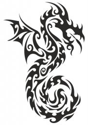 Дракон узор дракон трафарет драконы тату дракон черно белый