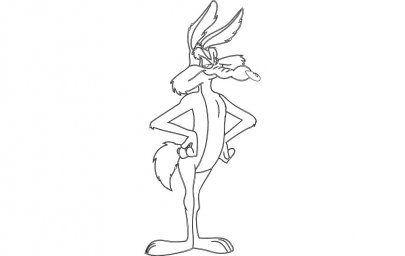 Скачать dxf - Coyote looney tunes раскраски багз банни чб багз