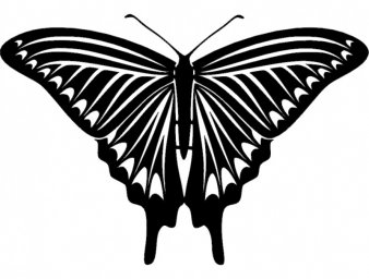Скачать dxf - Бабочки силуэты бабочек для тату шаблон бабочки графика