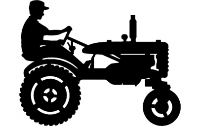 Скачать dxf - Фермер трактор лого силуэт силуэт контур трактор трактор
