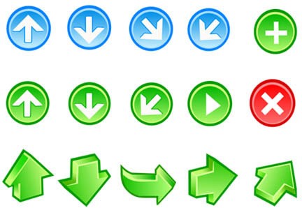 Иконки векторные значки значок стрелка стрелка векторная знаки