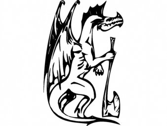 Скачать dxf - Драконы рисунки эскизы эскизы татуировок дракон дракон узор