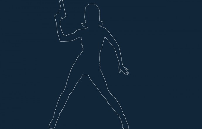 Скачать dxf - Темное изображение силуэт фигура человека