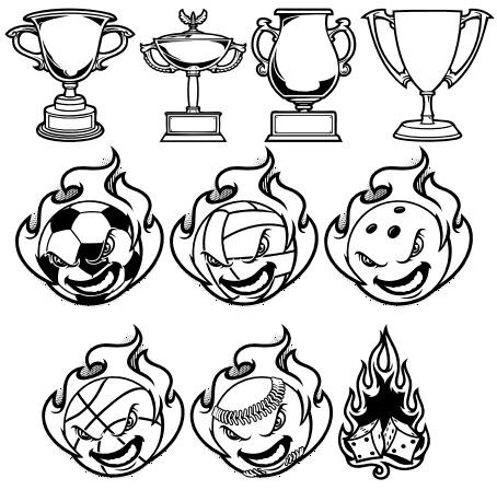 Скачать dxf - Логотипы векторные значок футбол