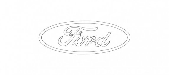 Скачать dxf - Форд логотип раскраски значок форд разукрашки знак форд