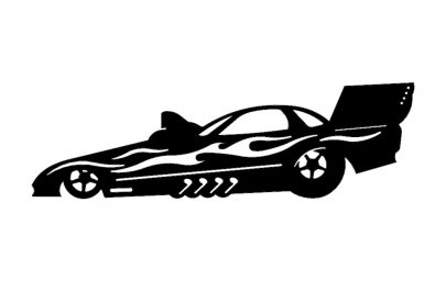 Скачать dxf - Гоночное авто трафарет рисунок автомобиля автомобиль наклейки на