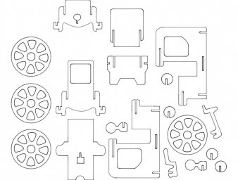 Скачать dxf - Чертежи машин из фанеры ручным лобзиком чертежи для