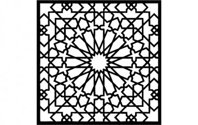 Скачать dxf - Геометрические узоры орнамент арабский узор трафарет геометрический геометрический